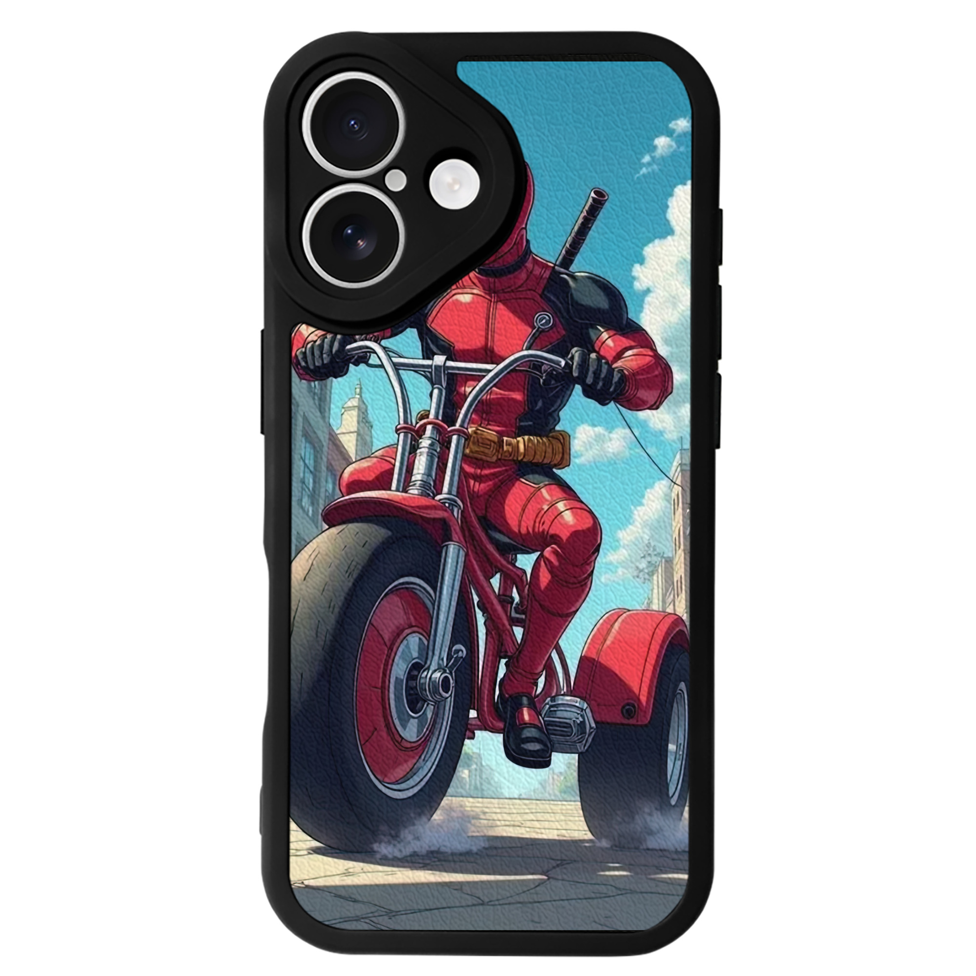 （画像用） Deadpool デッドプール 【iPhone 16シリーズ対応】シリコンスマホケース（レザー調） 材質：シリコン